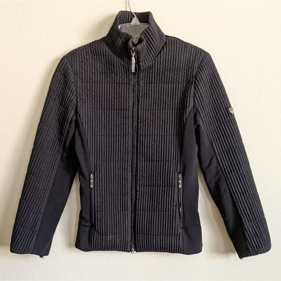 Post Card Textured Insulated Slim FitSki Jacket in Black, 6 - Picture 4 of 16